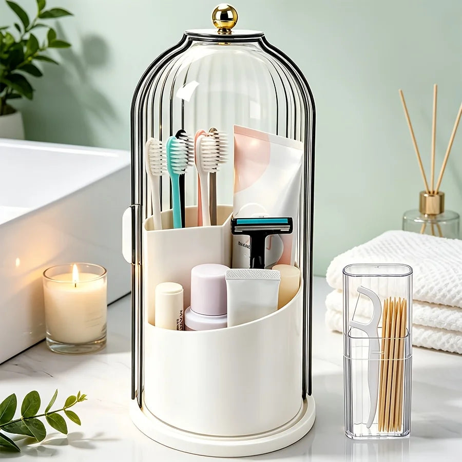 Rotating Makeup Brush Storage Box (2pc set)
