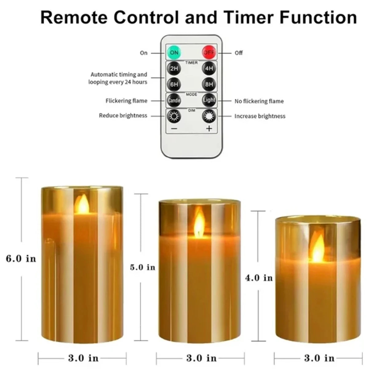 Remote-Control LED Flameless Candle Set