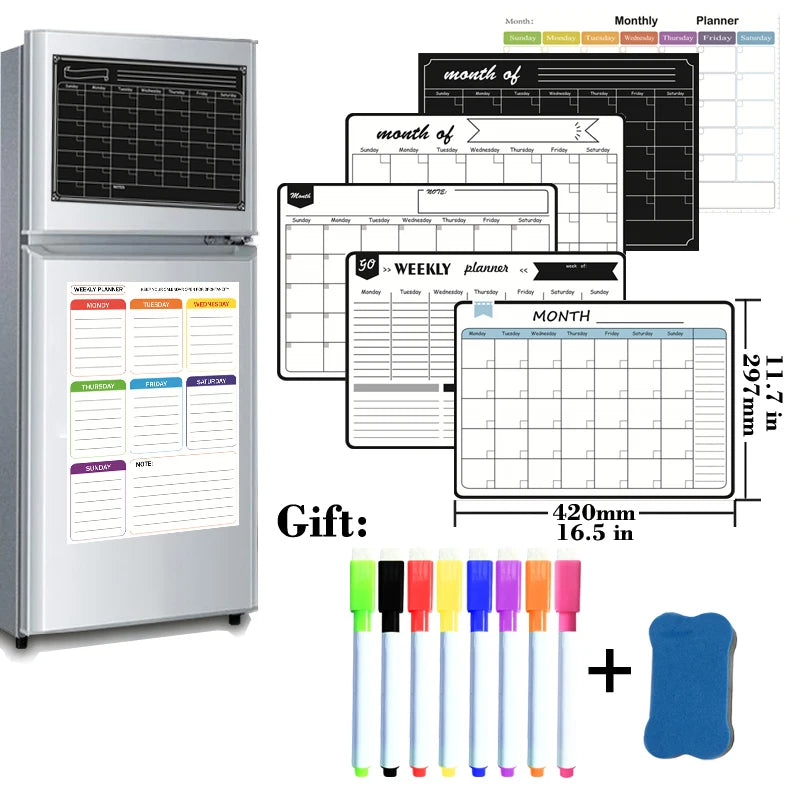 Magnetic Fridge Planner — Multi-Style
