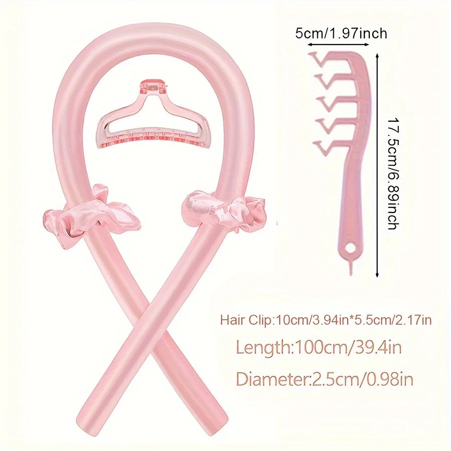 Heatless hair curling accessories set