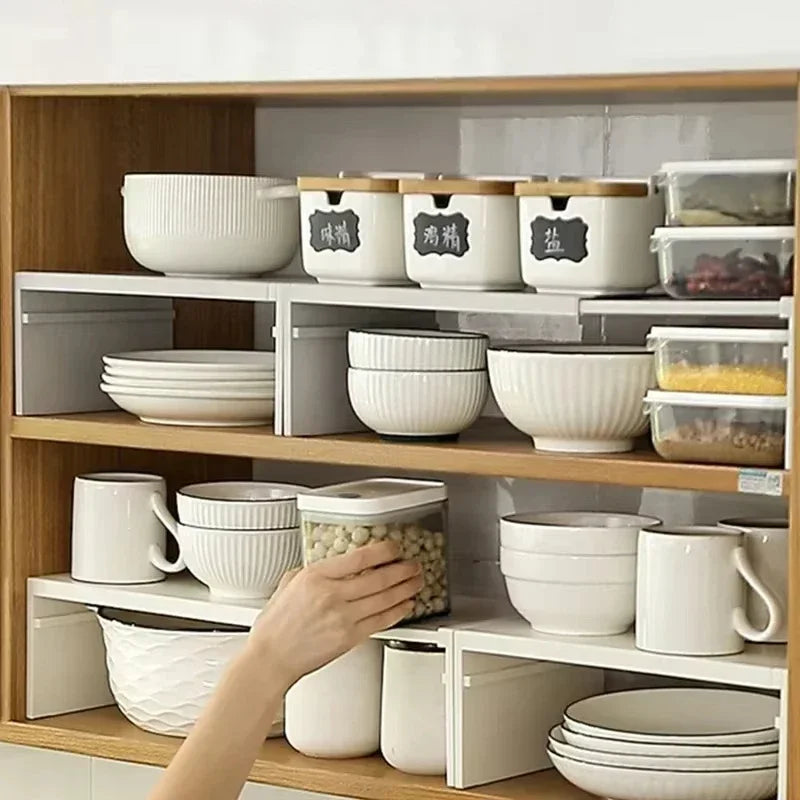 Expandable Kitchen Cabinet Shelf Set
