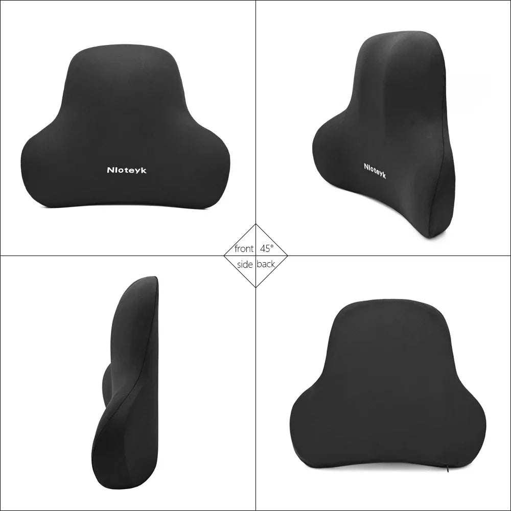 Memory Foam Car Neck & Lumbar Cushion Set