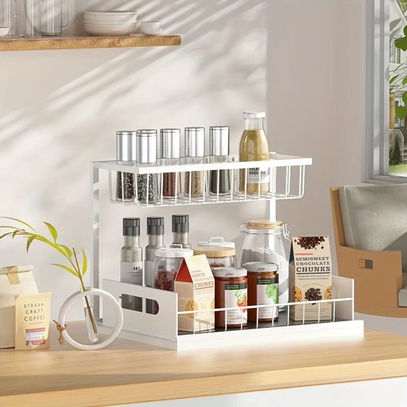 2-Tier Pull-Out Organiser Shelf