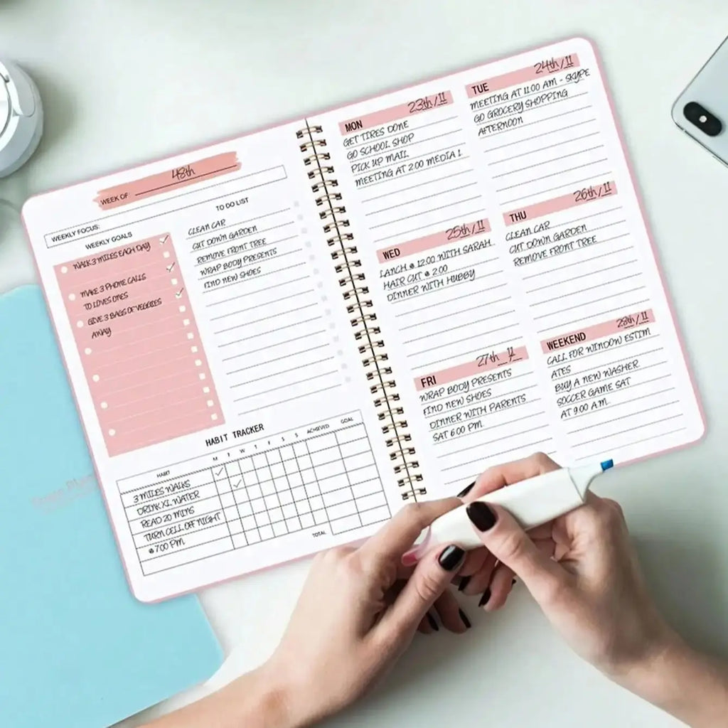 Undated A5 Spiral Weekly Planner