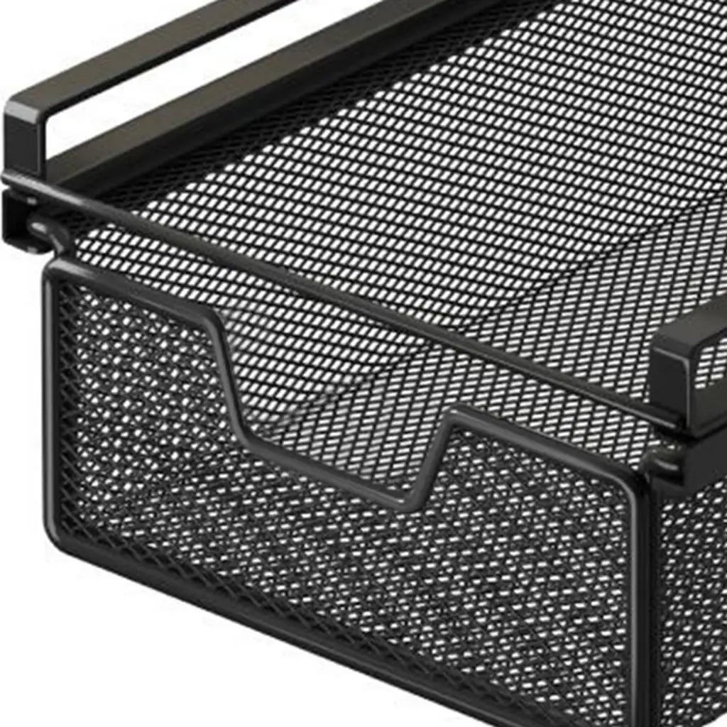Under-Desk Pull-Out Storage Basket