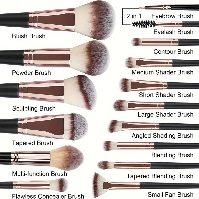 Makeup Brush Set – 3 to 20 Pieces