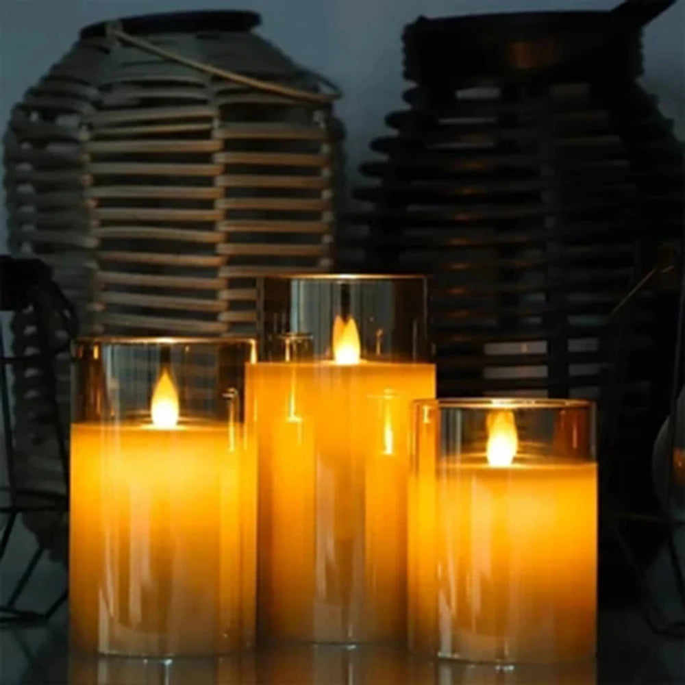 Remote-Control LED Flameless Candle Set