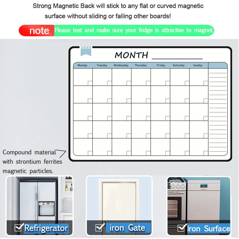 Magnetic Fridge Planner — Multi-Style