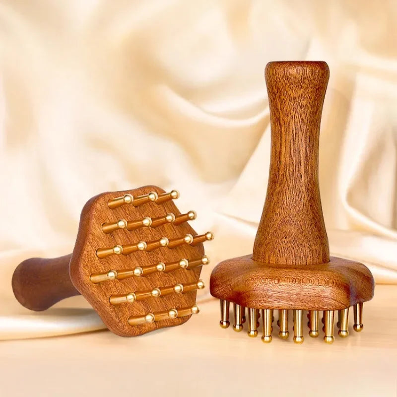 Brass Gua Sha Massage Tool (1pc)