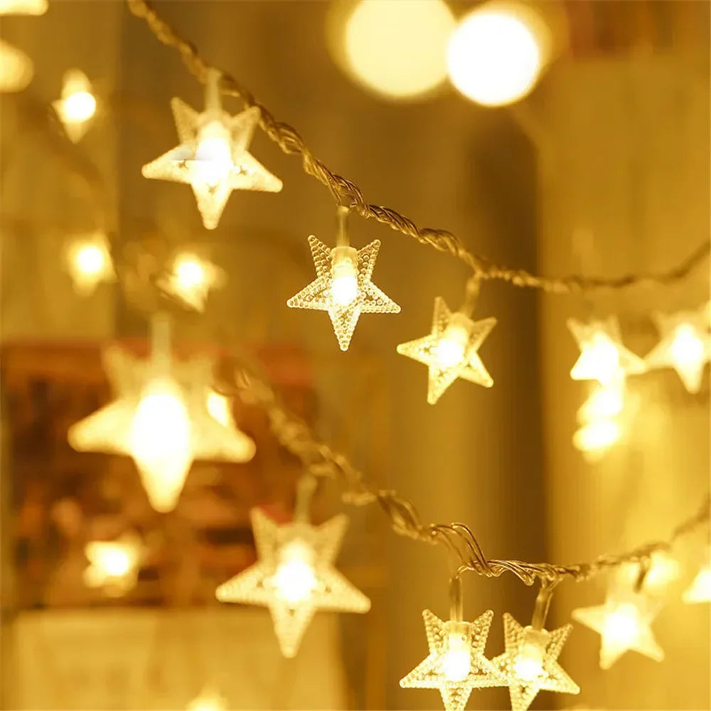 Star-Shaped LED Fairy String Lights