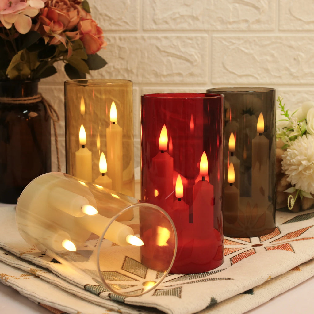 Flameless LED Taper Candles with Shade