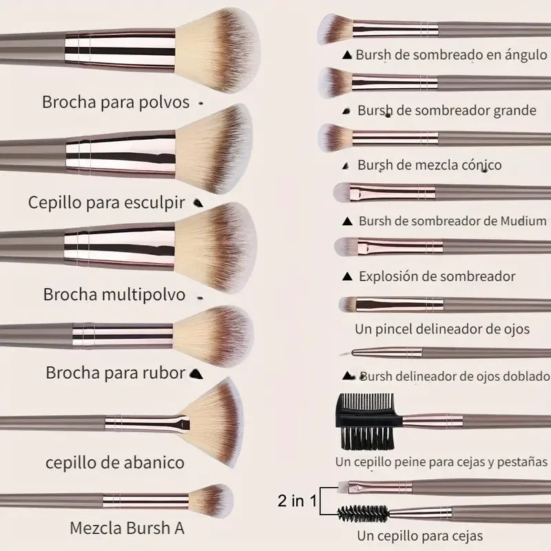 Soft Makeup Brush Set – Multiple Pieces