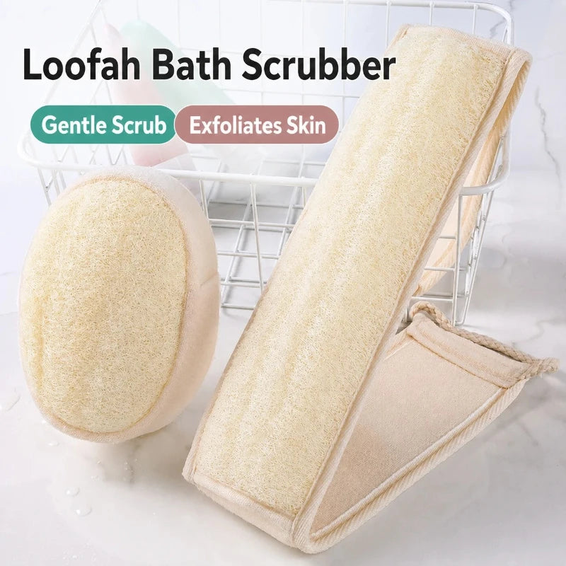Dual-Sided Loofah Back Scrubber (1pc)