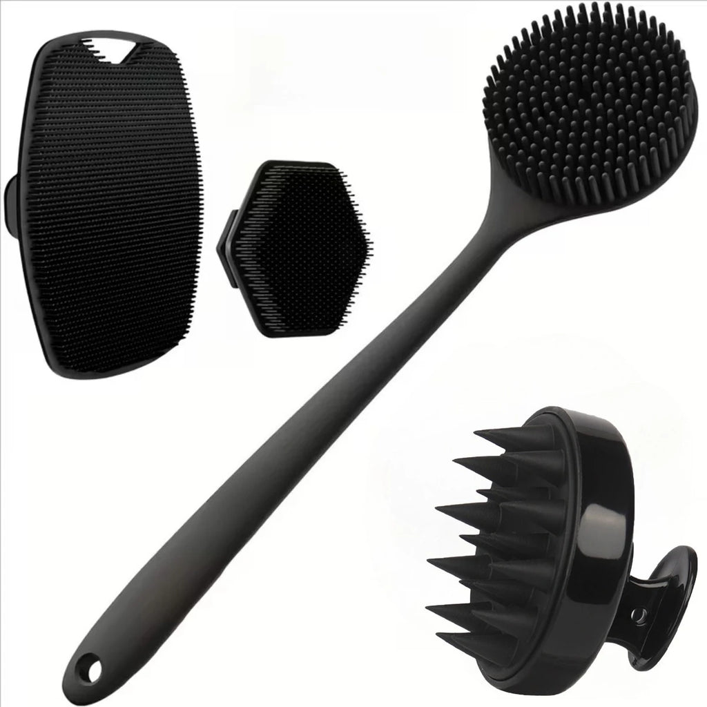 4-Piece Silicone Body Scrubber Set