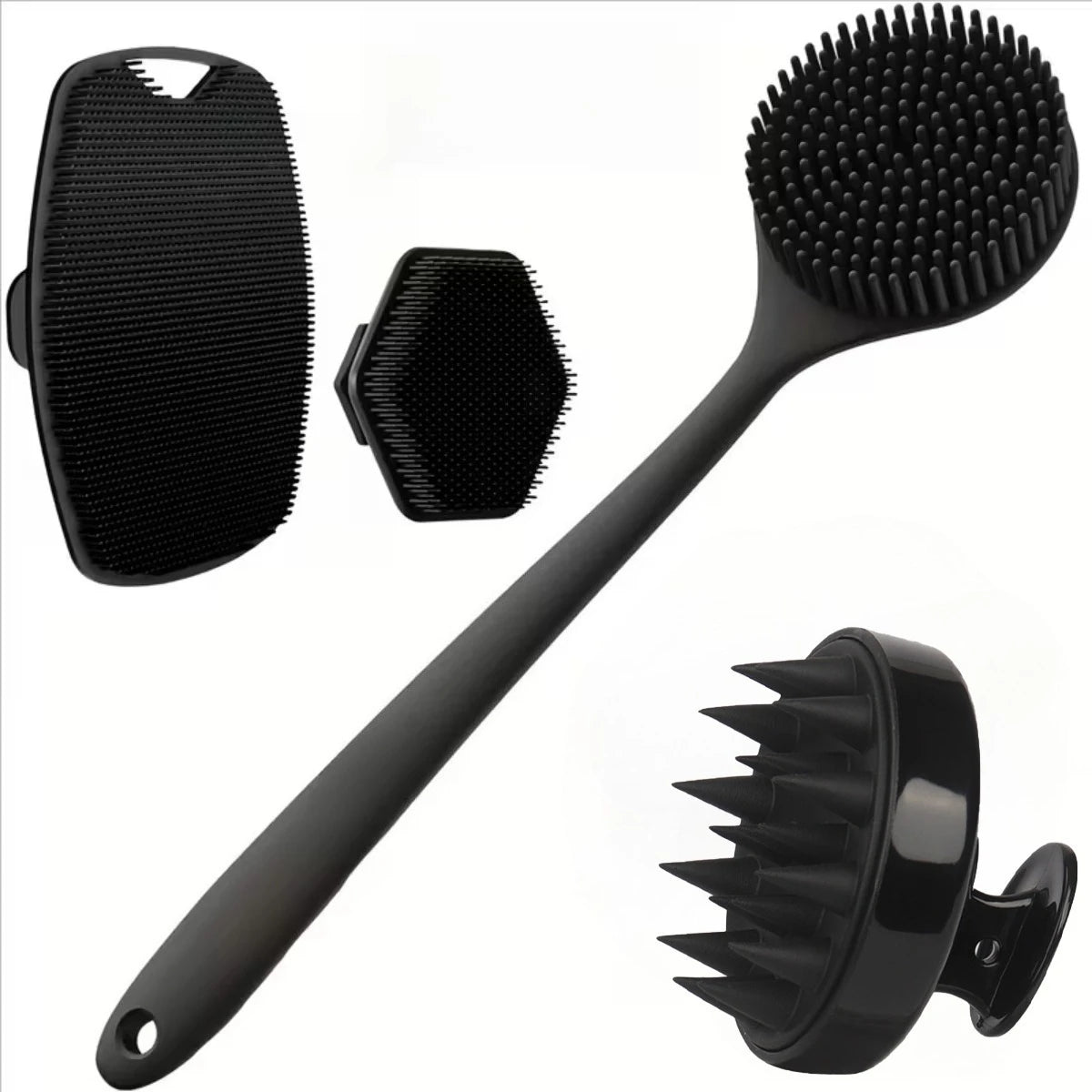 4-Piece Silicone Body Scrubber Set