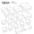 Clear Drawer Organiser Set (4–28pc options)