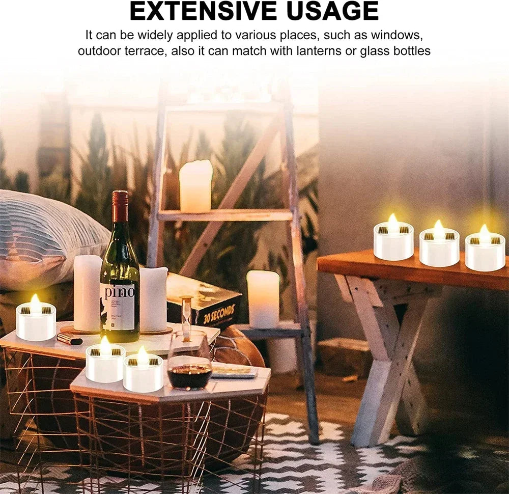 Solar LED Tea Candles – Waterproof Outdoor Lights
