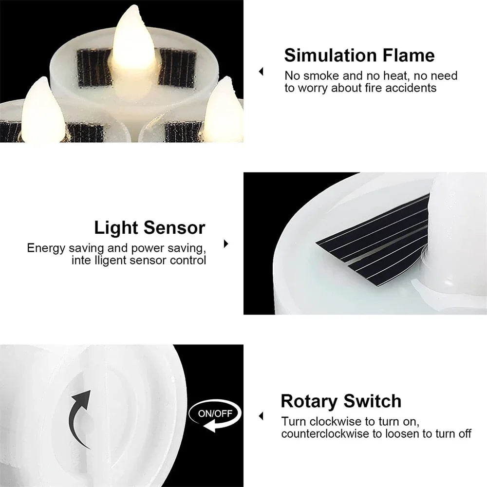 Solar LED Tea Candles – Waterproof Outdoor Lights