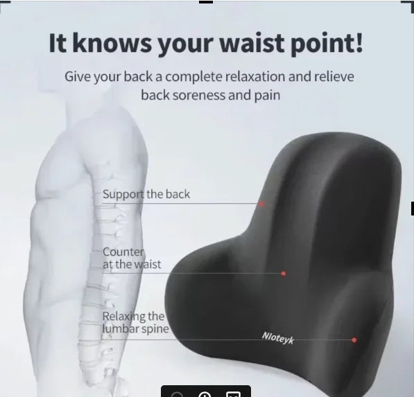 Memory Foam Car Neck & Lumbar Cushion Set