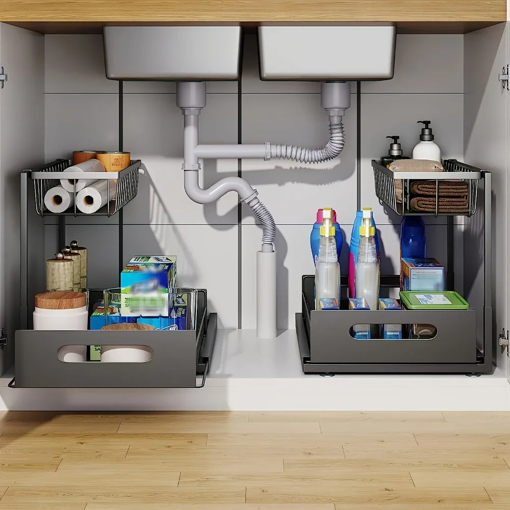 2-Tier Pull-Out Organiser Shelf