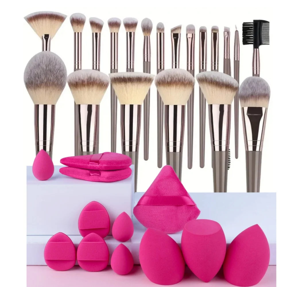 Soft Makeup Brush Set – Multiple Pieces