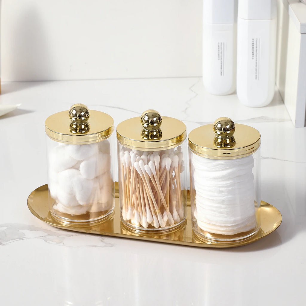 Cotton Pad & Swab Organiser Set (2/3pc + tray options)